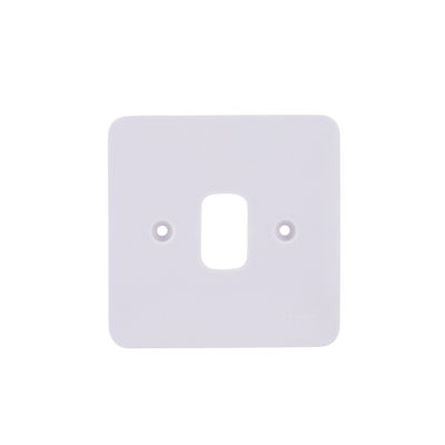 "Lisse - white moulded - grid plate - 1 module - 1 gang( Subject to availability)"