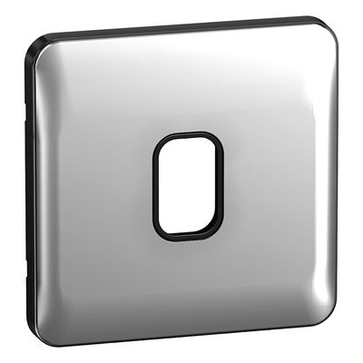 Lisse - Grid Plate - 1 module - Incl. Mounting Grid Polished Chr with Black int