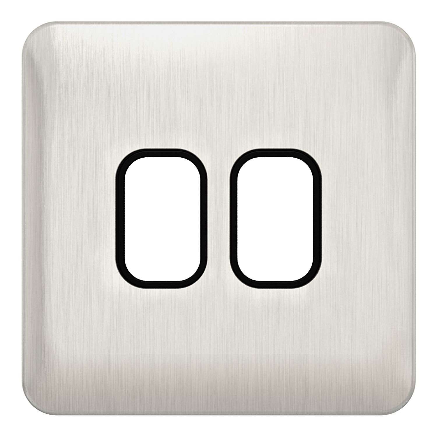Lisse - Grid Plate - 2 module - Incl. Mounting Grid Stainless Steel with Black