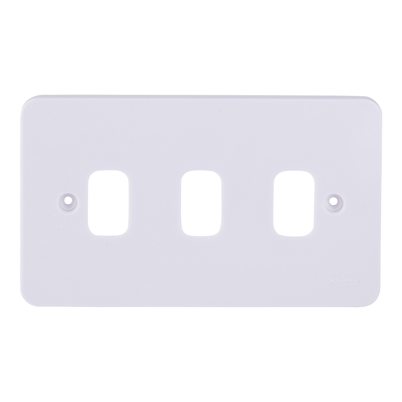 "Lisse - white moulded - grid plate - 3 modules - 2 gangs( Subject to availability)"