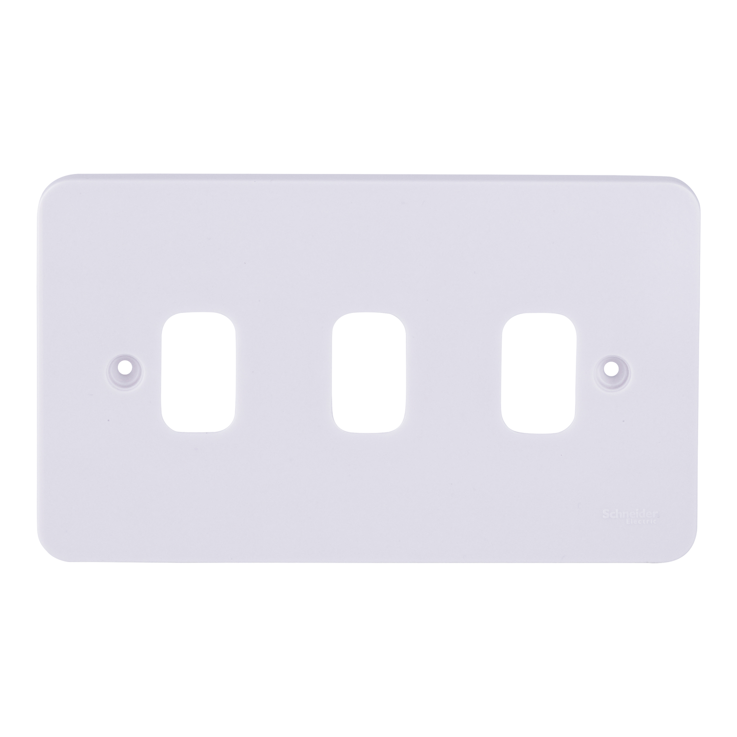 "Lisse - white moulded - grid plate - 3 modules - 2 gangs( Subject to availability)"