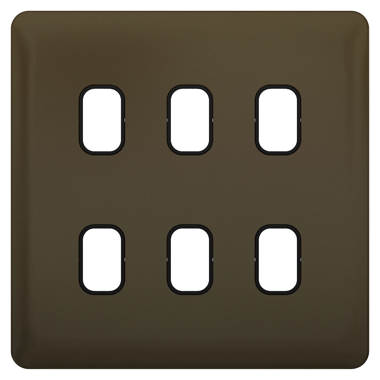 "Lisse - Grid Plate - 6 module - Incl. Mounting Grid Mocha Bronze with Black int( Subject to availability)"