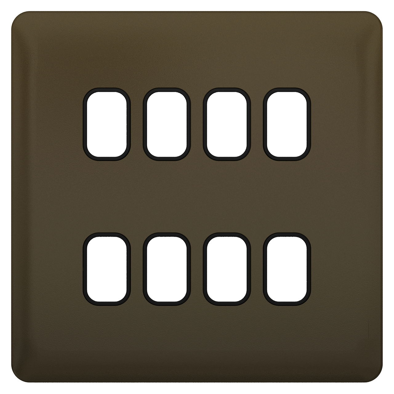 "Lisse - Grid Plate - 8 module - Incl. Mounting Grid Mocha Bronze with Black int( Subject to availability)"