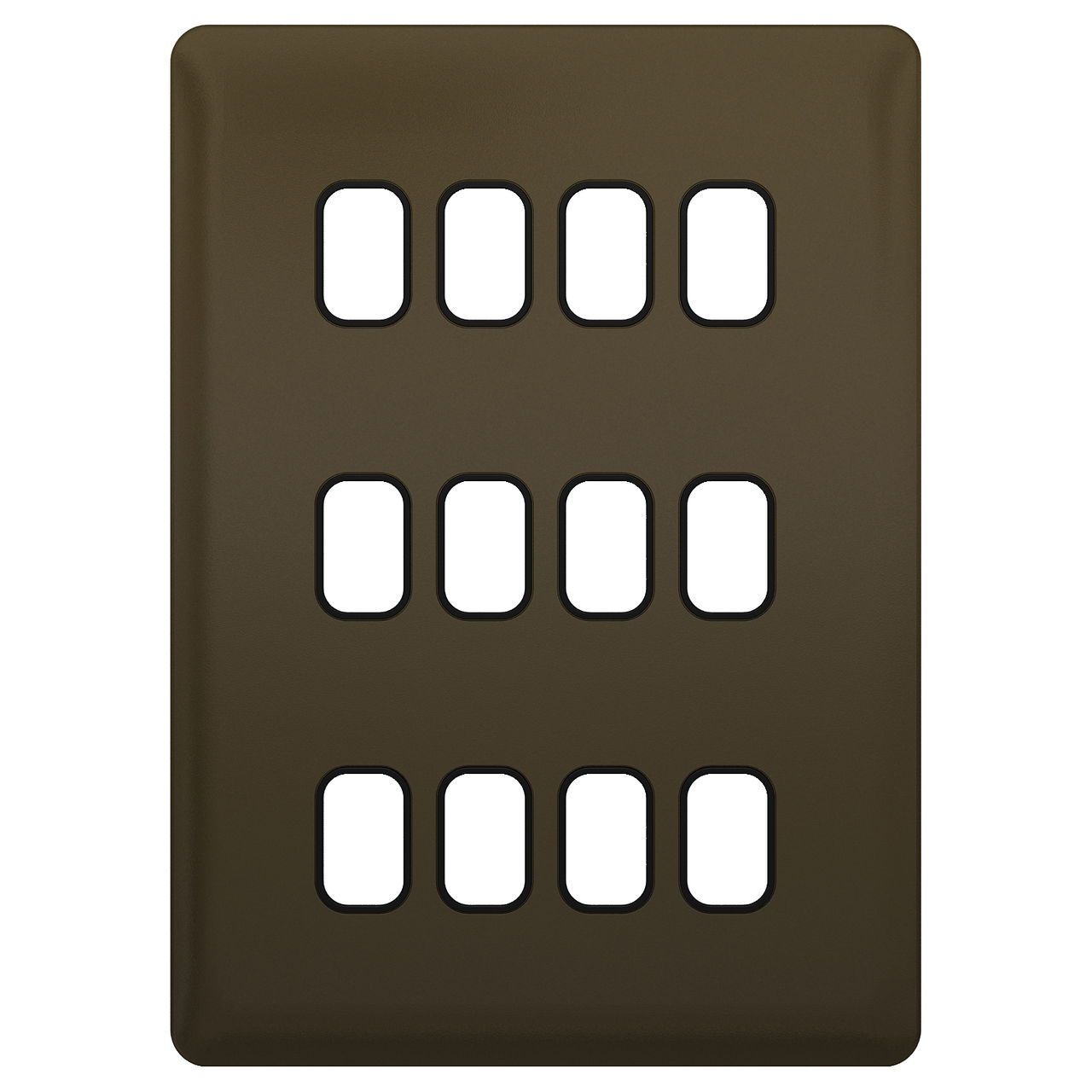 Lisse - Grid Plate - 12 module - Incl. Mounting Grid Mocha Bronze with Black int