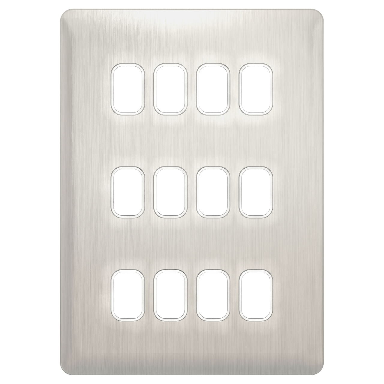 Lisse - Grid Plate - 12 module - Incl. Mounting Grid Stainless Steel with White