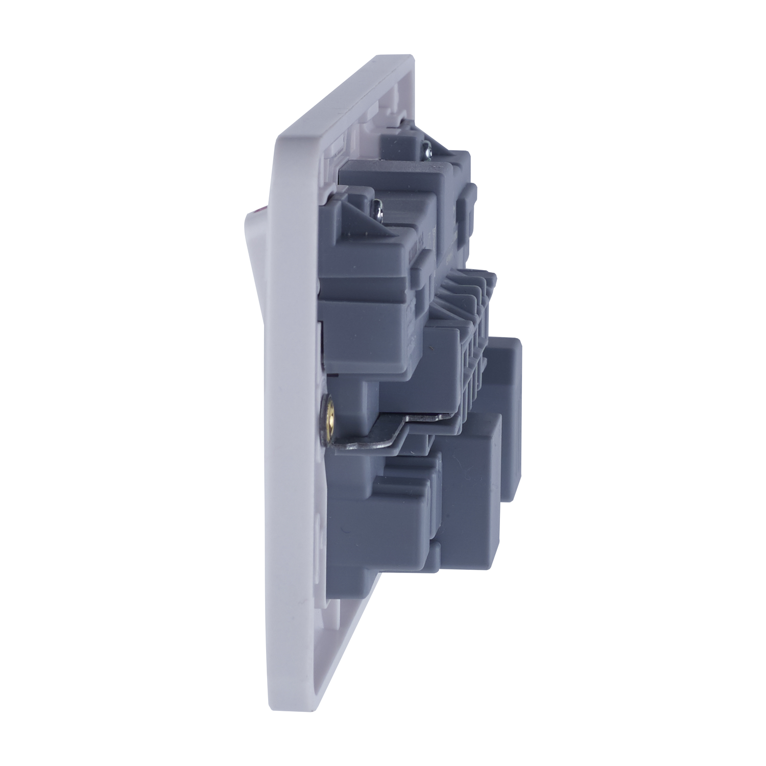 "Lisse White Moulded - Twin Socket combined 2 x USB SP 2.1 A., Pack - White( Subject to availability)" – Image 3 of 3
