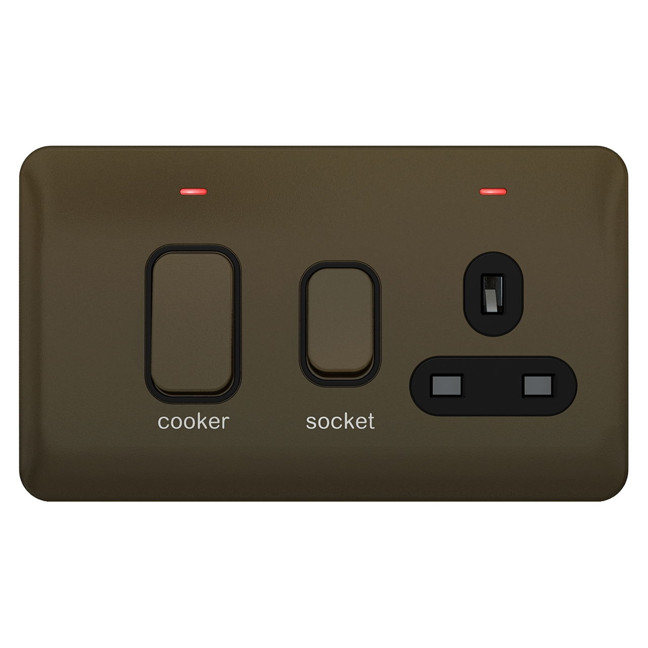 "Lisse - Cooker Control Unit with 13A Socket LED 45A DP Mocha Bronze with Bl( Subject to availability)"