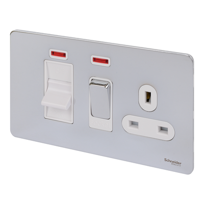 "Ultimate Screwless flat plate - cooker control unit - 45 A - 230 V - white( Subject to availability)"