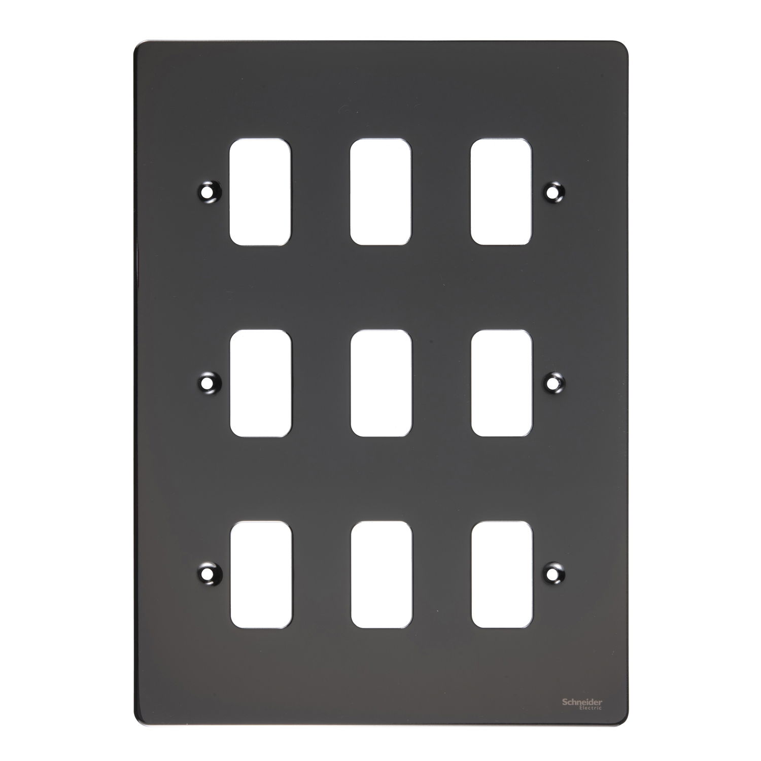 "Ultimate - flat plate Grid system - 9 gangs - black nickel( Subject to availability)"