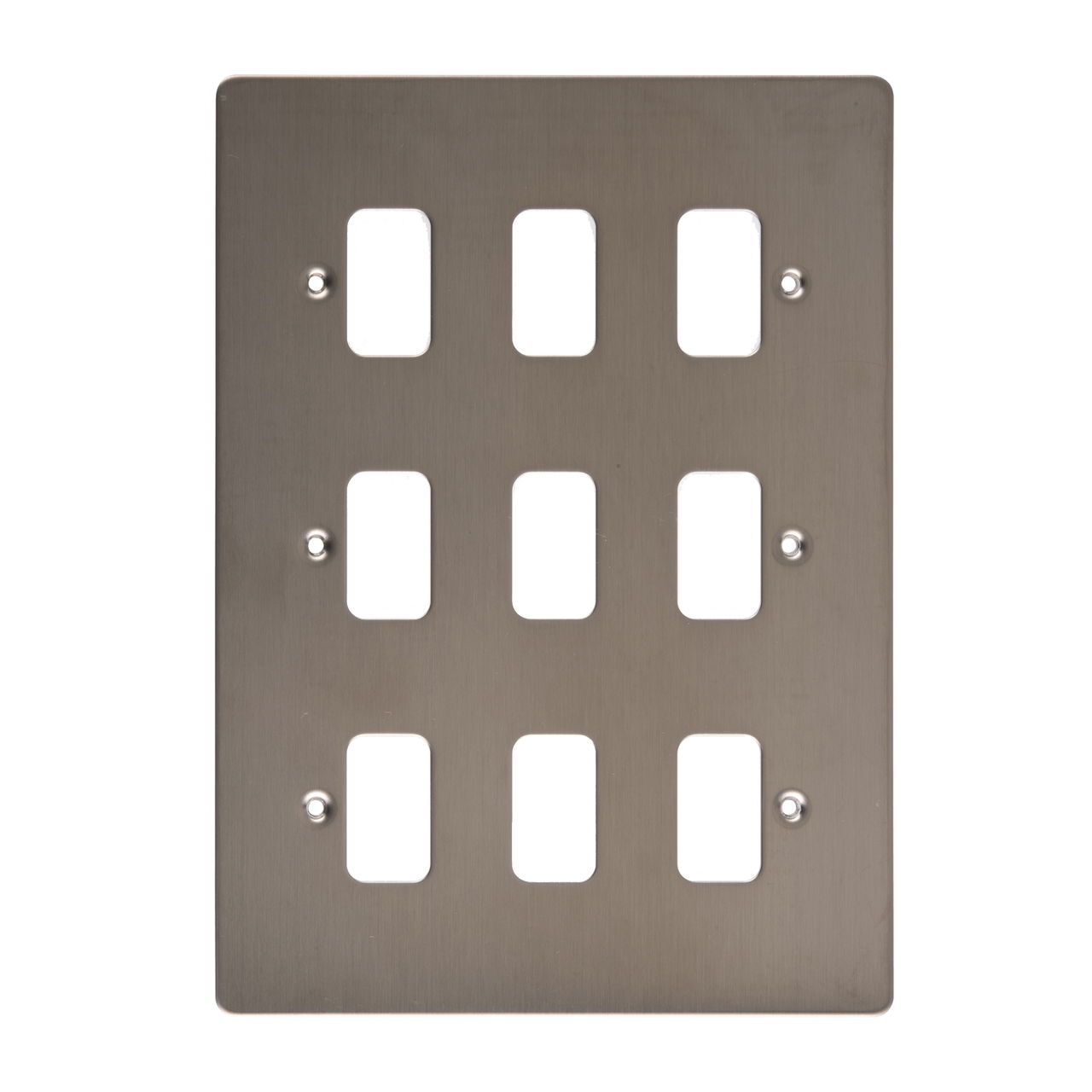 "Ultimate - flat plate Grid system - 9 gangs - stainless steel( Subject to availability)"