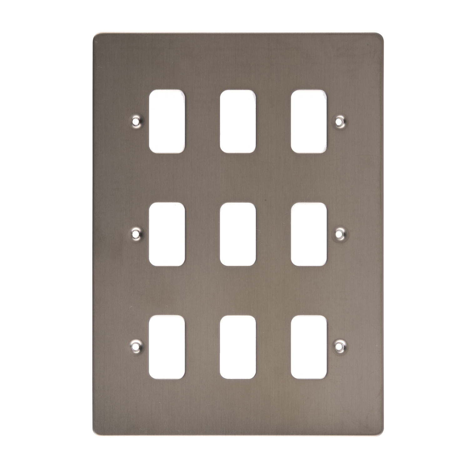 "Ultimate - flat plate Grid system - 9 gangs - stainless steel( Subject to availability)"