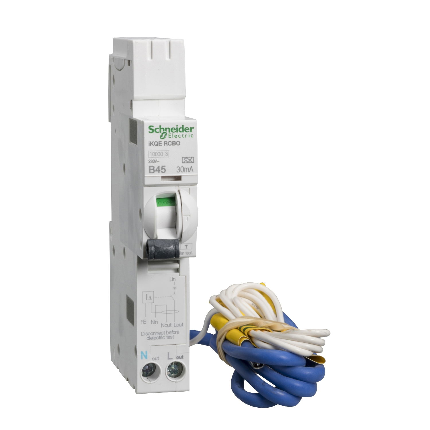 Acti9 - earth leakage circuit breaker - 1P + N - 45A - B - 30mA - 10000 A
