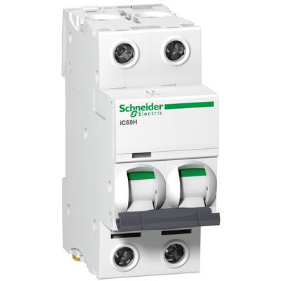Acti9 iC60H 2P 20A D Miniature Circuit Breaker