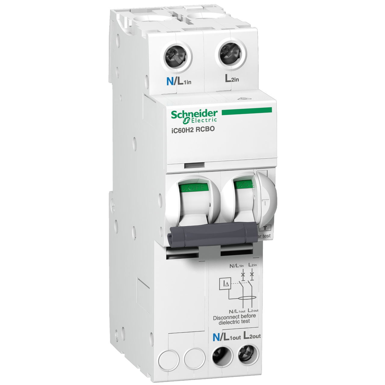 IC60H2 - earth leakage circuit breaker - 2P - C curve - 32 A - 30 mA - 110 V