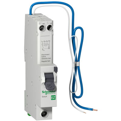 Easy9 RCD with overcurrent protection - 1P + Ns - 50 A - B curve - 6000 A - 30mA