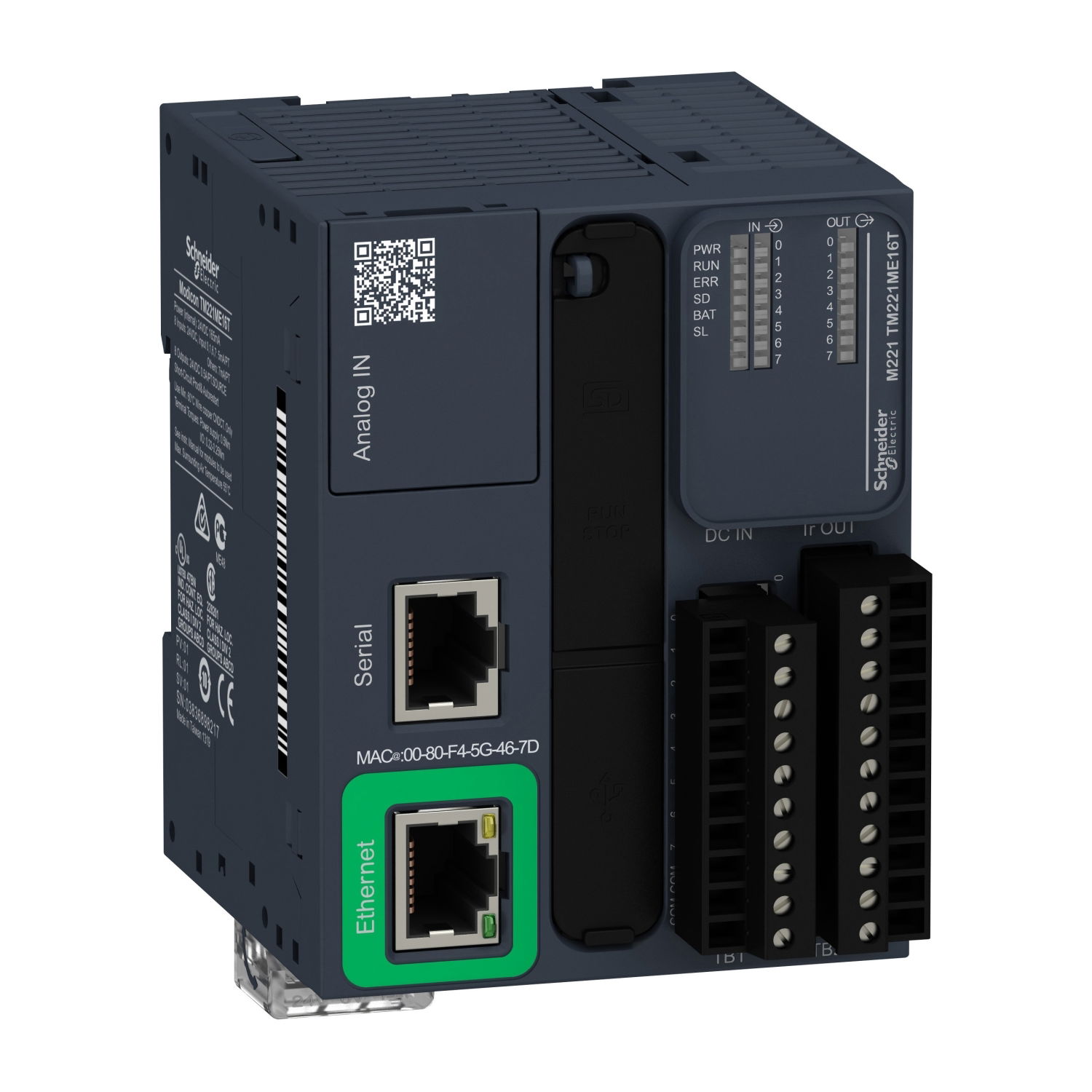 Controller M221 16 IO transistor PNP Ethernet
