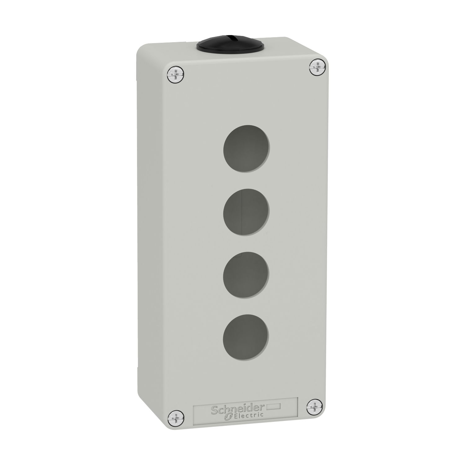 Harmony XAP, XB2 SL, Empty control station, zinc alloy, grey, M25, 4 cut-outs 22mm, 80 x 175 x 51,5