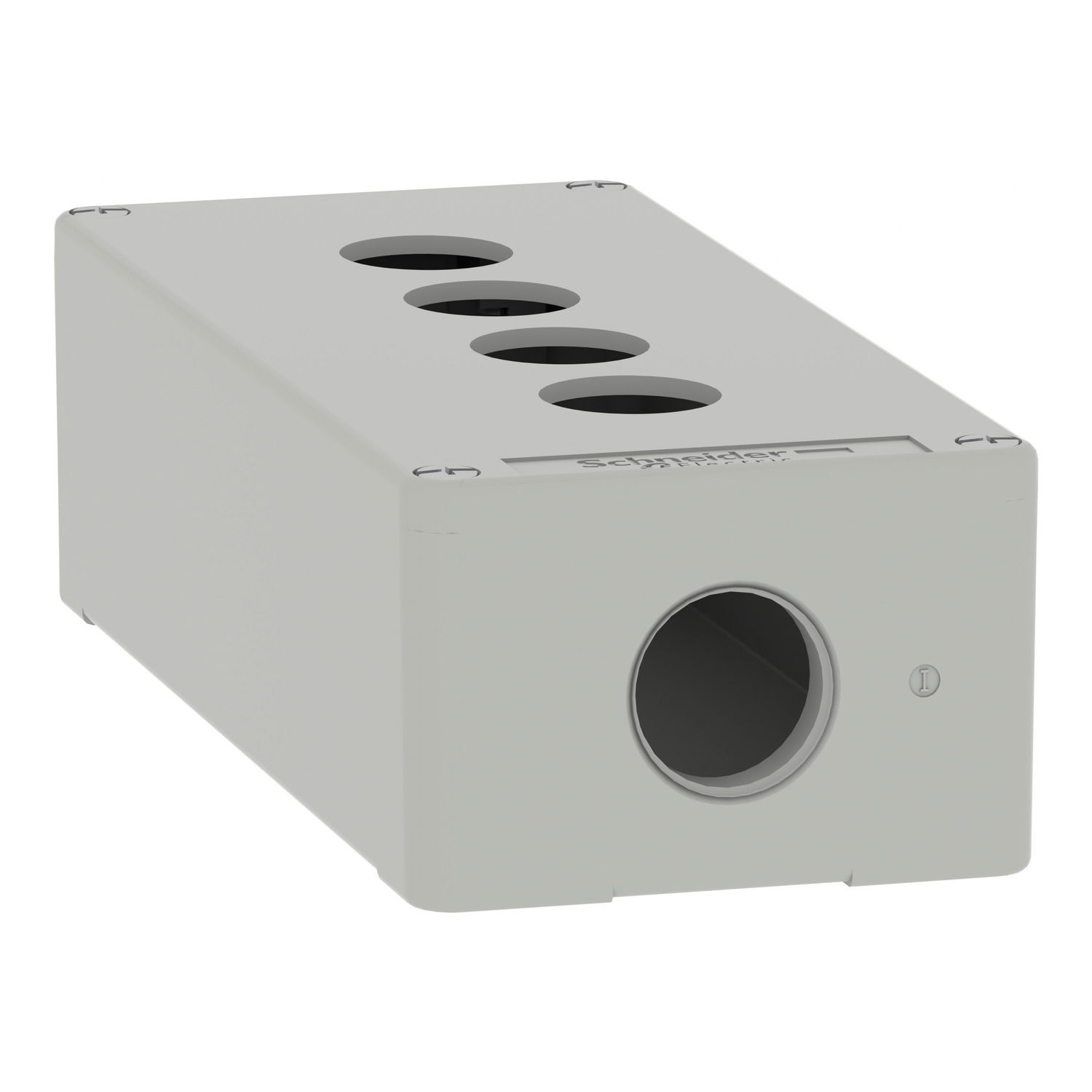 Harmony XAP, XB2 SL, Empty control station, zinc alloy, grey, M25, 4 cut-outs 22mm, 80 x 175 x 51,5 – Image 3 of 16