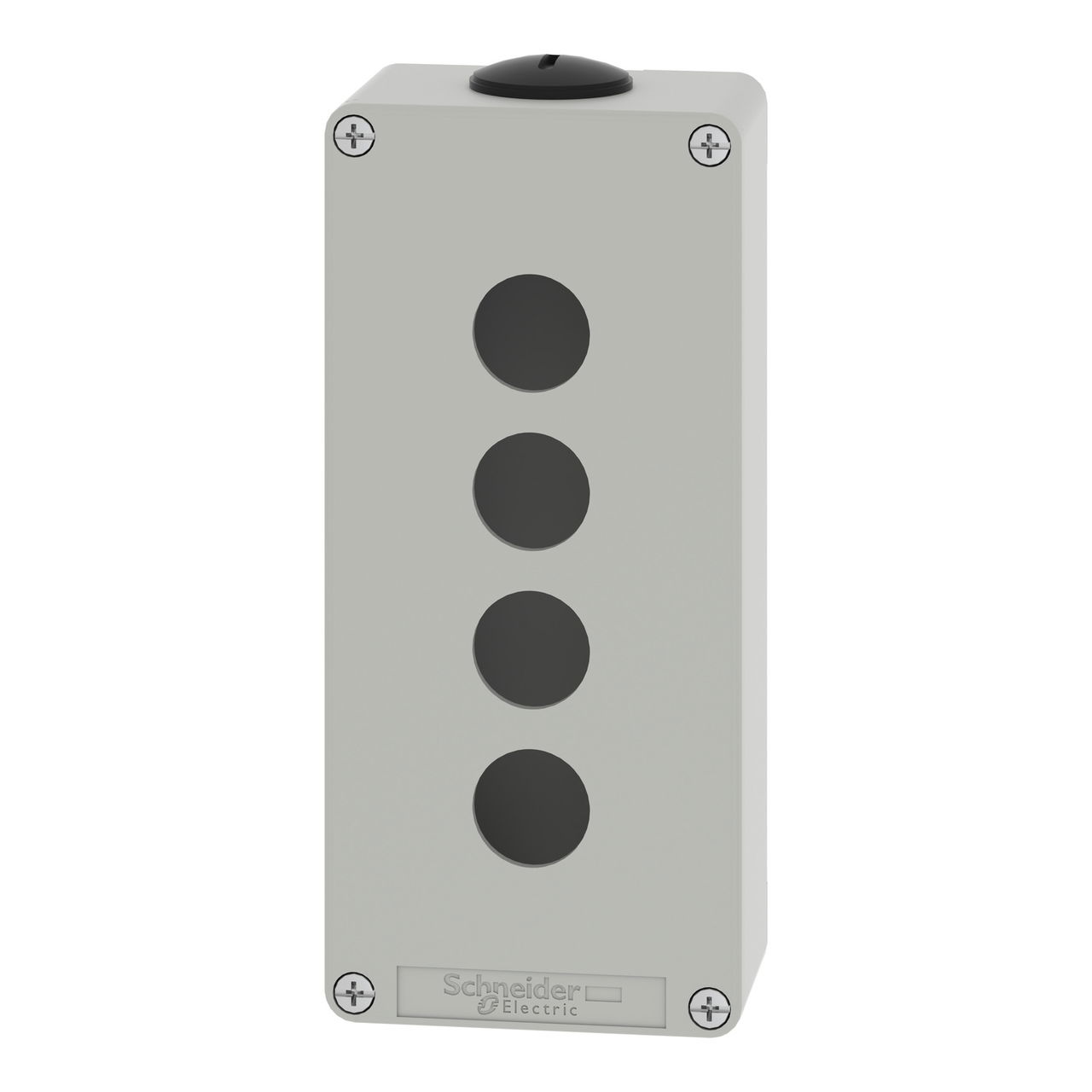 Harmony XAP, XB2 SL, Empty control station, zinc alloy, grey, M25, 4 cut-outs 22mm, 80 x 175 x 51,5 – Image 4 of 16