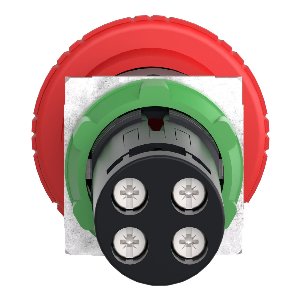 Emergency switching off monolithic push button, Harmony XB7, Ø22 mm, red mushroom head Ø 40 mm, turn to release 1 NC – Image 2 of 16