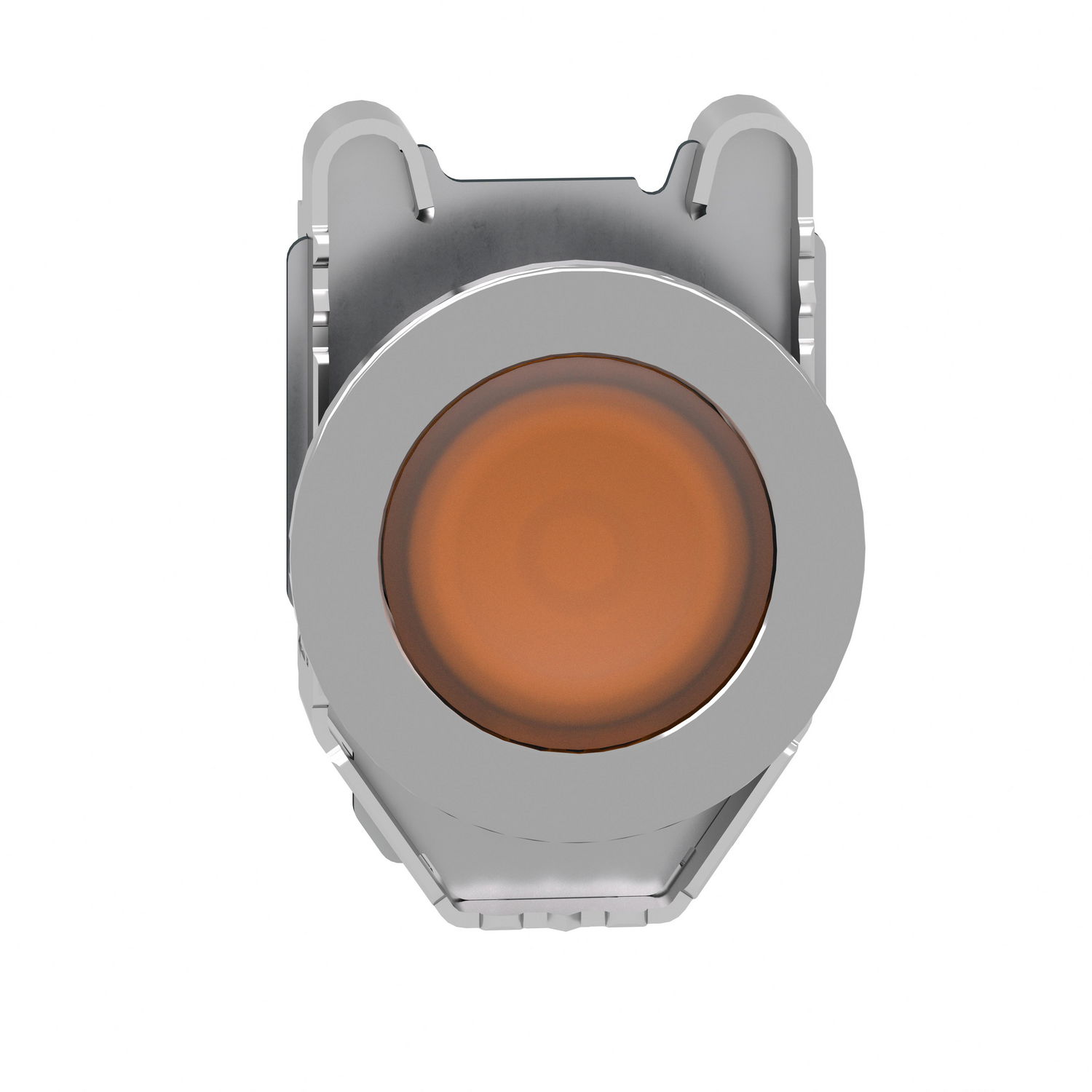 Head for pilot light, Harmony XB4, metal, orange flush mounted, 30mm, universal LED, plain lens – Image 4 of 12