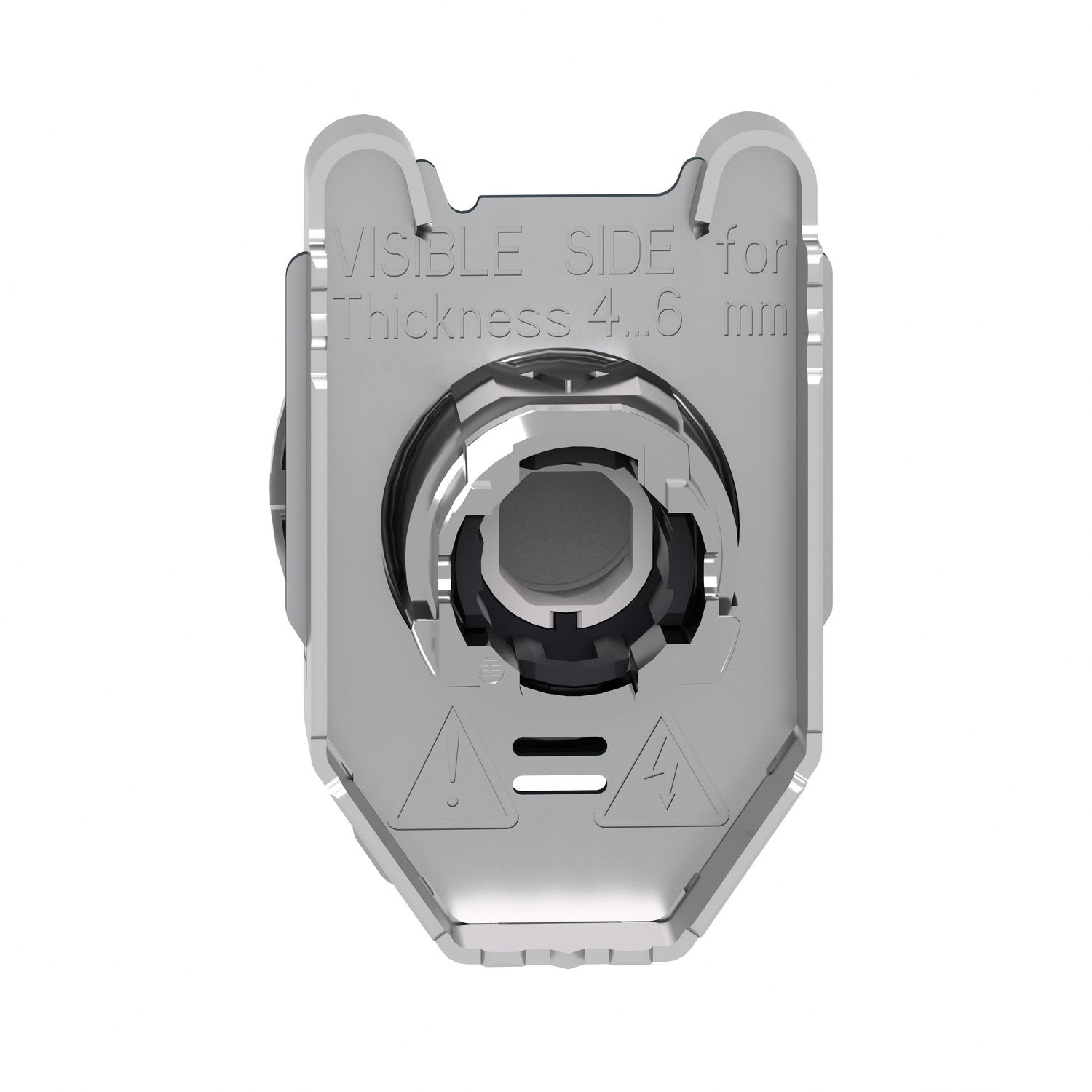 Head for pilot light, Harmony XB4, metal, orange flush mounted, 30mm, universal LED, plain lens – Image 2 of 12