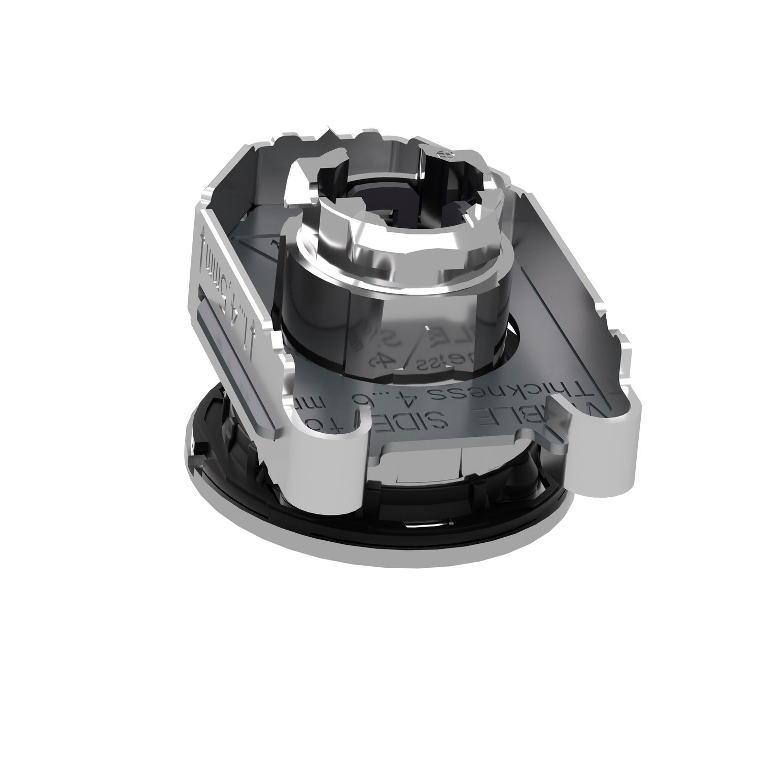 Head for pilot light, Harmony XB4, metal, orange flush mounted, 30mm, universal LED, plain lens – Image 5 of 12