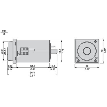 Modular timing relay, 5 A, 2 CO, 0.2 s...300 h, time delay, 24...240 V AC/DC – Image 4 of 7