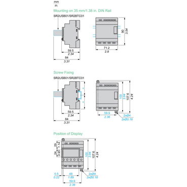 Compact smart relay Zelio Logic - 10 I O - 100..240 V AC - no clock - display – Image 9 of 14