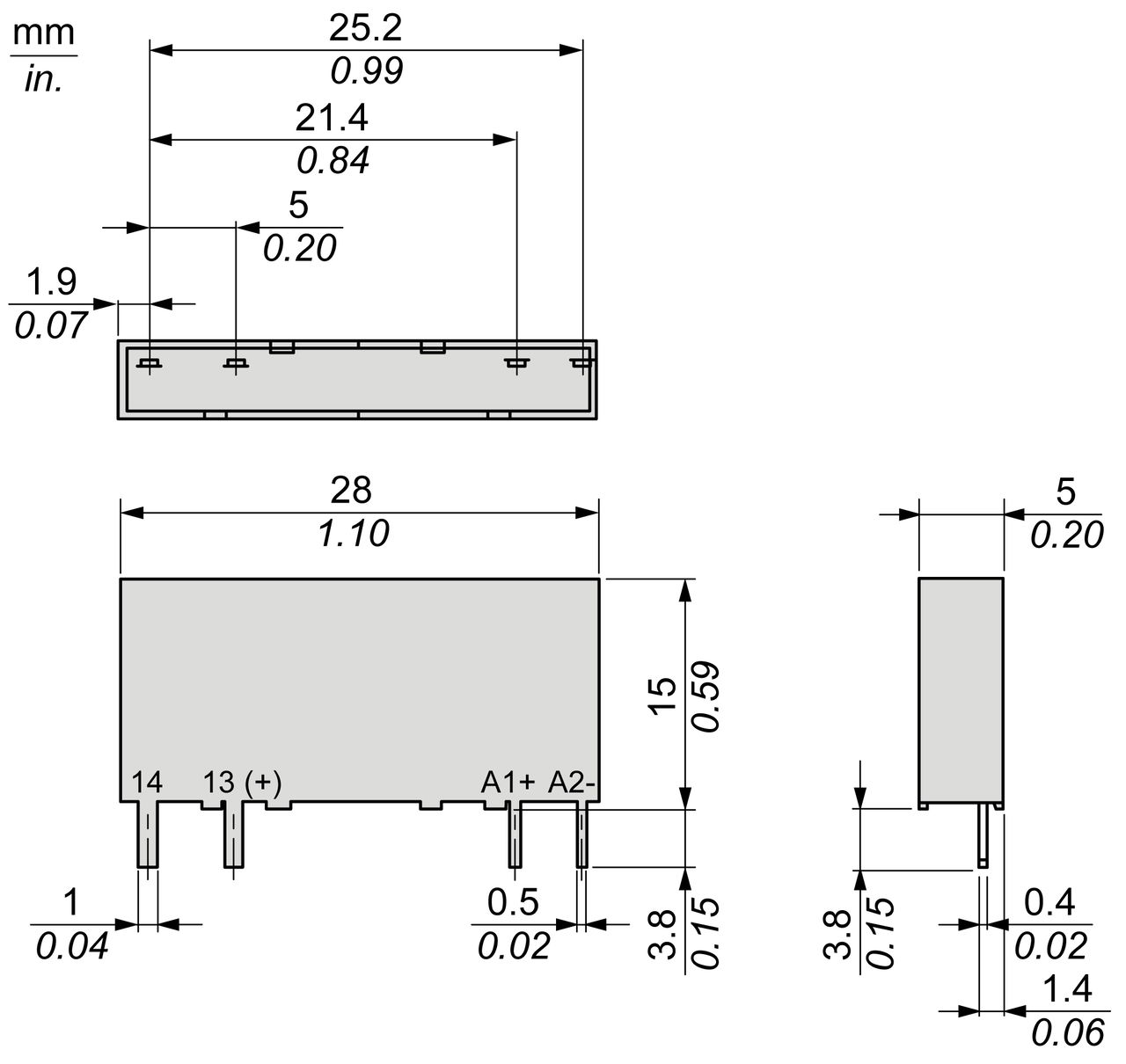 Solid state relay, 0.1 A, DC switching, input 16…30 V DC, output 1…48 V DC – Image 9 of 13