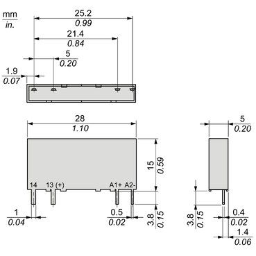 Solid state relay, 0.1 A, DC switching, input 16…30 V DC, output 1…48 V DC – Image 11 of 13