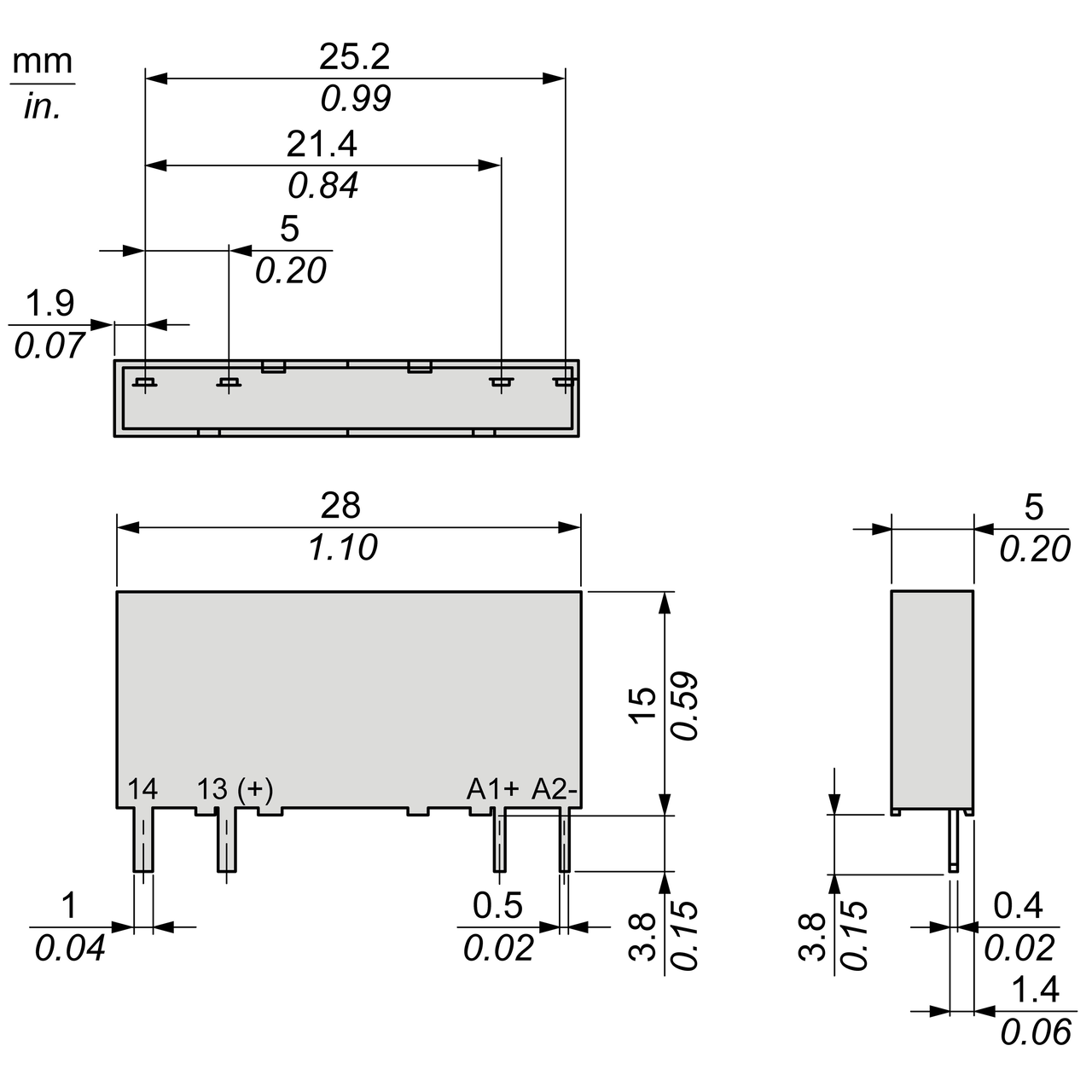 Solid state relay, 0.1 A, DC switching, input 16…30 V DC, output 1…48 V DC – Image 10 of 13