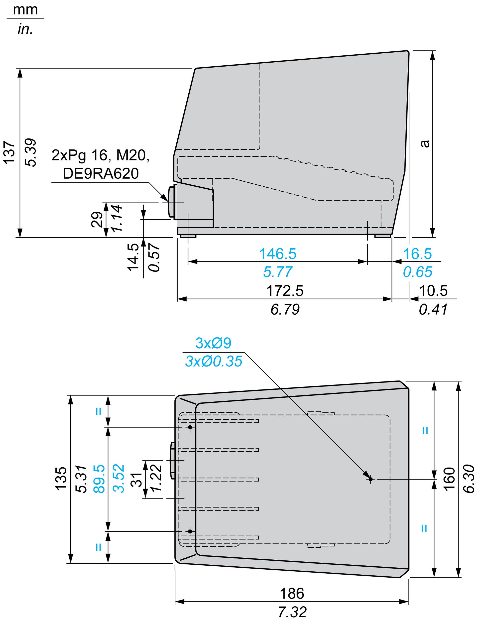 Single foot switch - IP66 - with cover - metallic - orange - 2 NC + 2 NO – Image 9 of 13