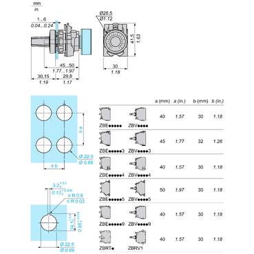 Harmony XB5, Potentiometer head, plastic,black, Ø22, for use with Ø 6 mm shaft – Image 10 of 13