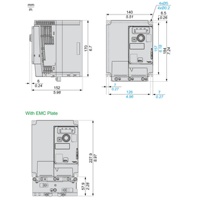 Variable speed drive, ATV320, 4 kW, 380…500 V, 3 phases, compact – Image 8 of 18