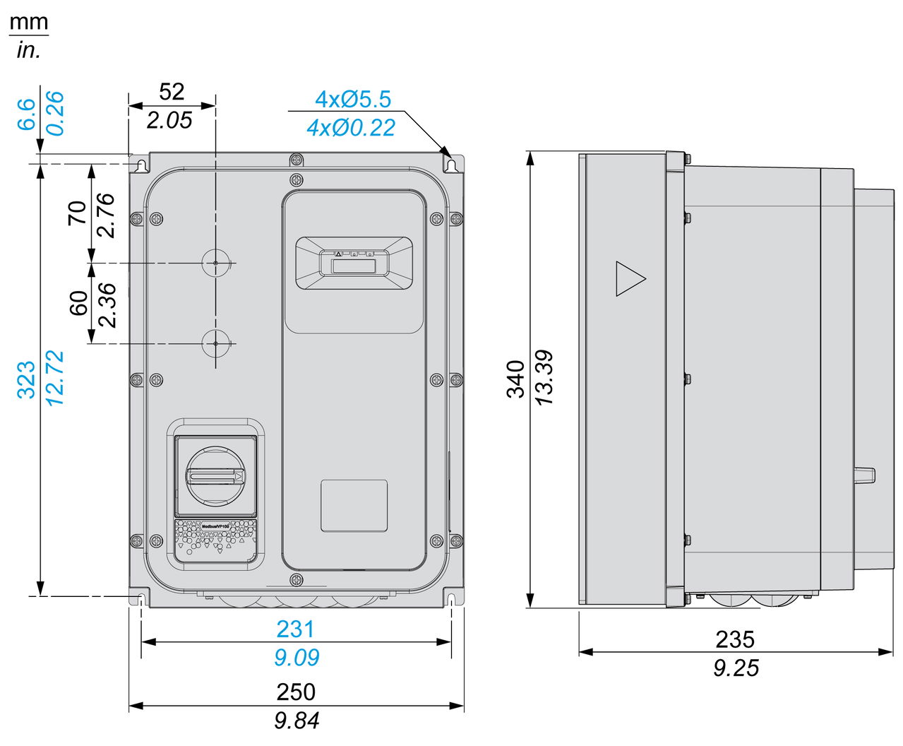 Variable speed drive, Altivar Machine ATV320, 1.1 kW, 200...240 V, 1 phase, enclosed – Image 4 of 12