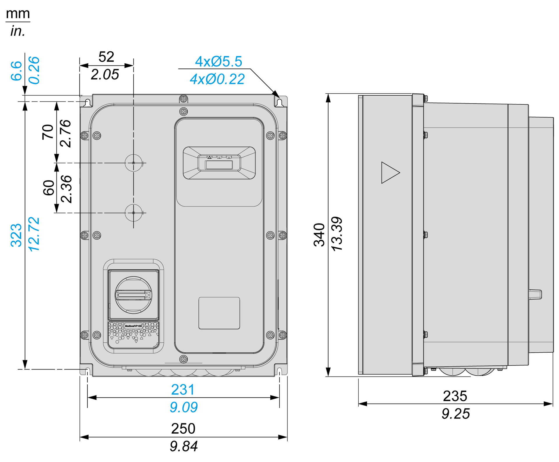 Variable speed drive, Altivar Machine ATV320, 1.1 kW, 200...240 V, 1 phase, enclosed – Image 4 of 12