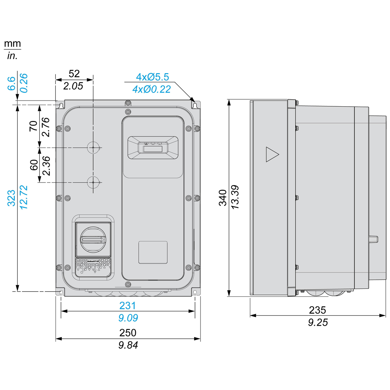 Variable speed drive, Altivar Machine ATV320, 1.1 kW, 200...240 V, 1 phase, enclosed – Image 5 of 12