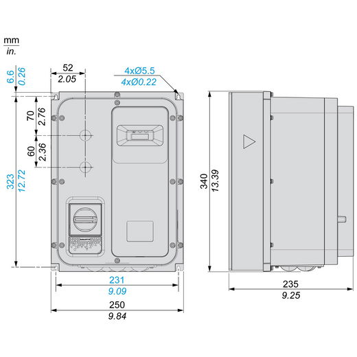 Variable speed drive, Altivar Machine ATV320, 1.1 kW, 200...240 V, 1 phase, enclosed – Image 9 of 12