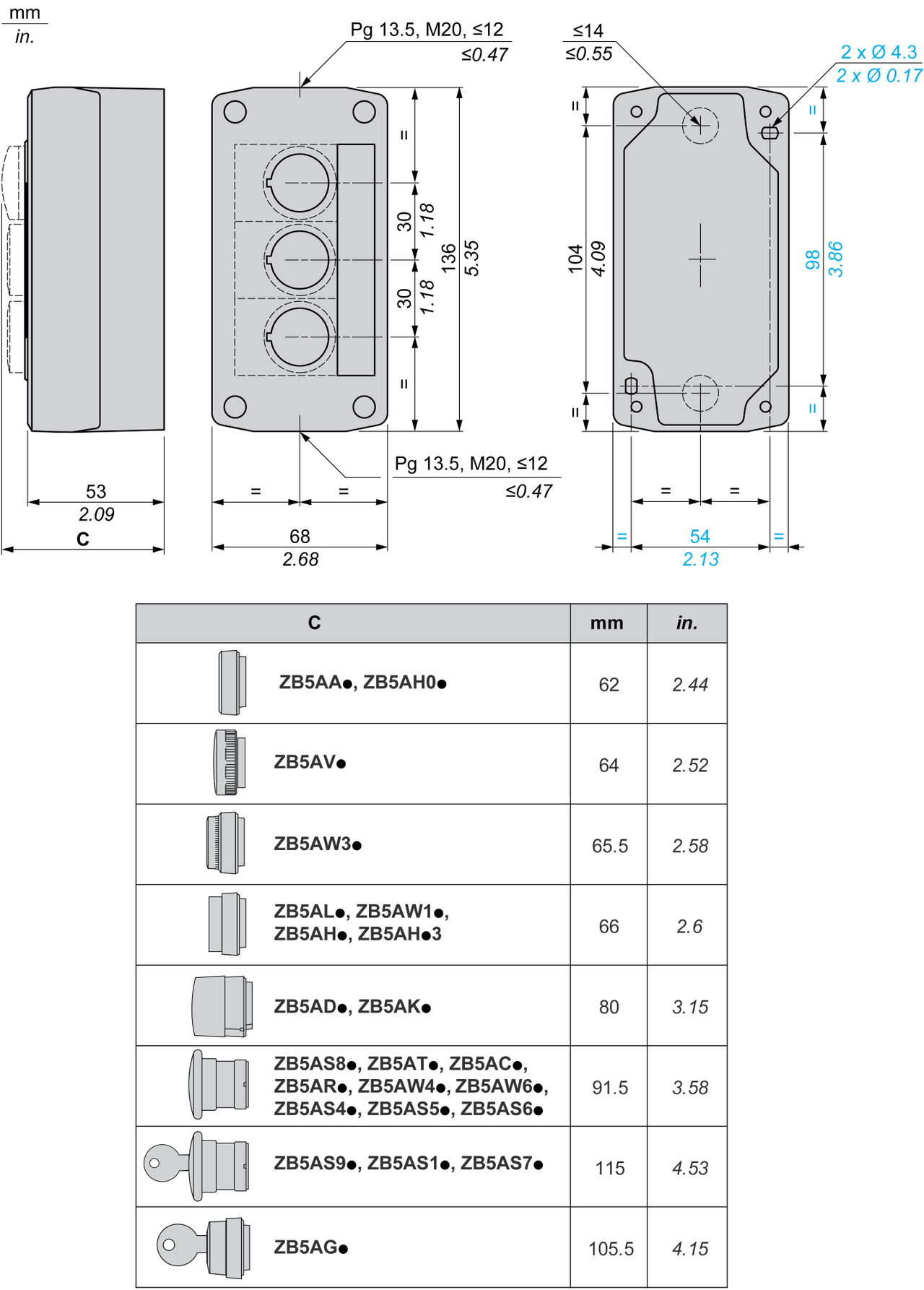 Dark grey station - white flush/red flush/black flush pushbuttons Ø22 – Image 3 of 10