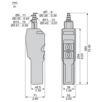Pendant control station, plastic, yellow, pistol grip, 2 push buttons – Image 9 of 15