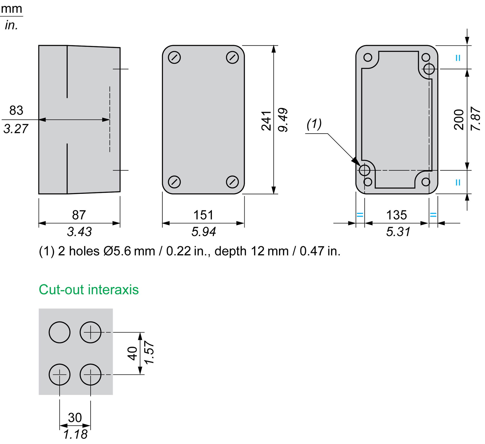Empty control station - XAP-A - plastic - 16 openings in 4 columns – Image 10 of 10