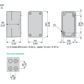 Empty control station - XAP-A - plastic - 16 openings in 4 columns – Image 5 of 10
