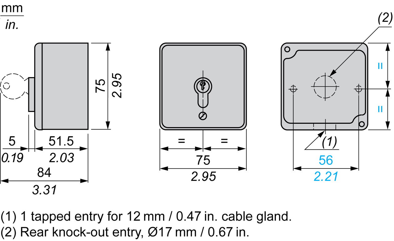 Vandal resistant surface mounted control station - XAP-S - lock – Image 8 of 16