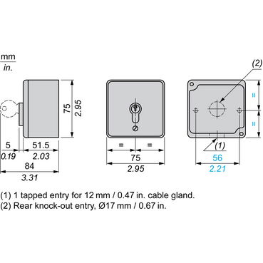 Vandal resistant surface mounted control station - XAP-S - lock – Image 10 of 16