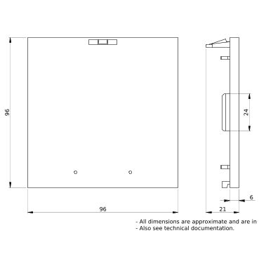 SUPPORT 96X96 METERING DEV/P-BUTTON FOR CUT-OUT FRONT PLATE 03911/03913 – Image 7 of 9