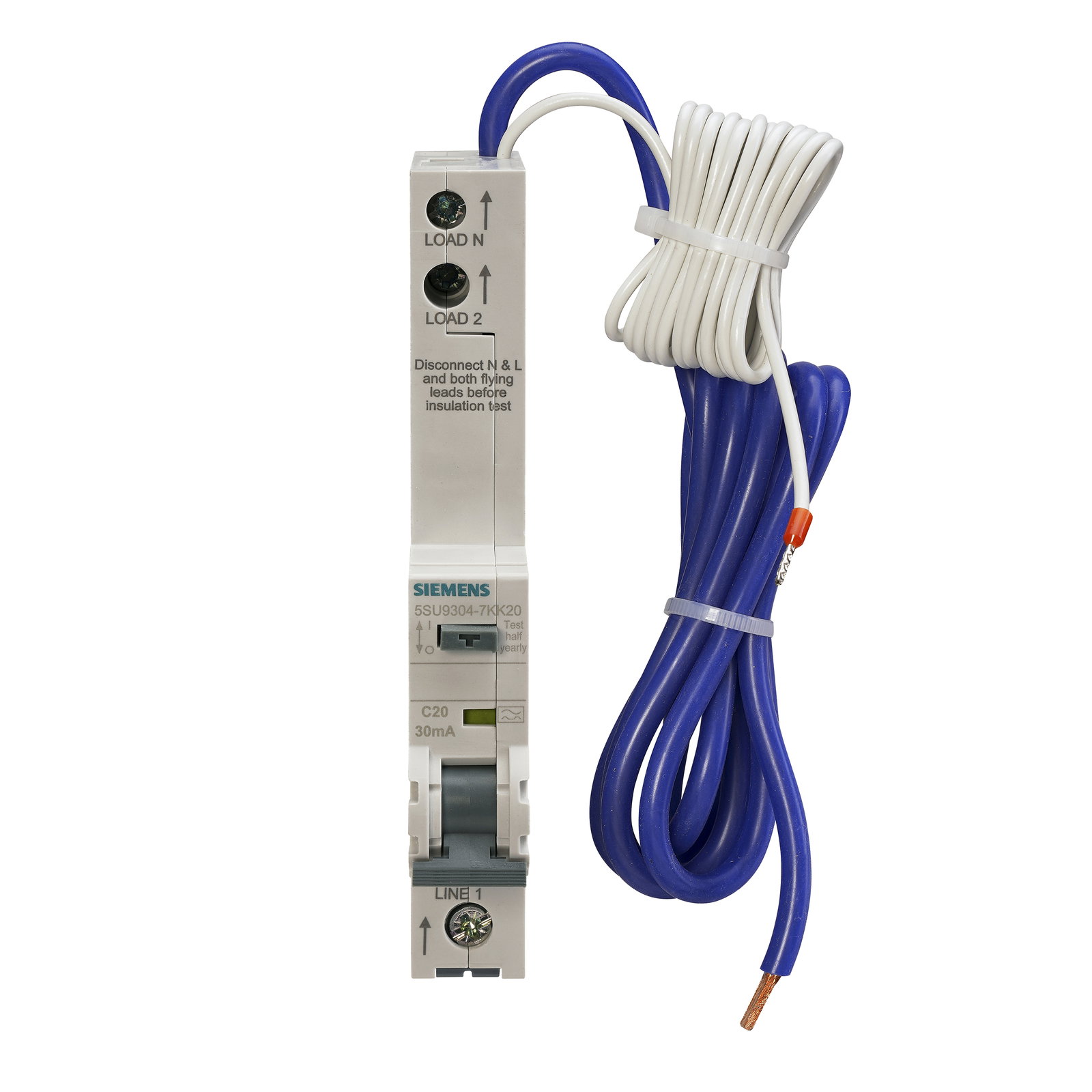 C20 30mA 10kA 1P+N Type A RCBO (1 Module Width)