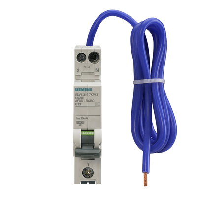 C13 30mA 6kA 1P+N Type A AFDD-RCBO (1 Module Width)