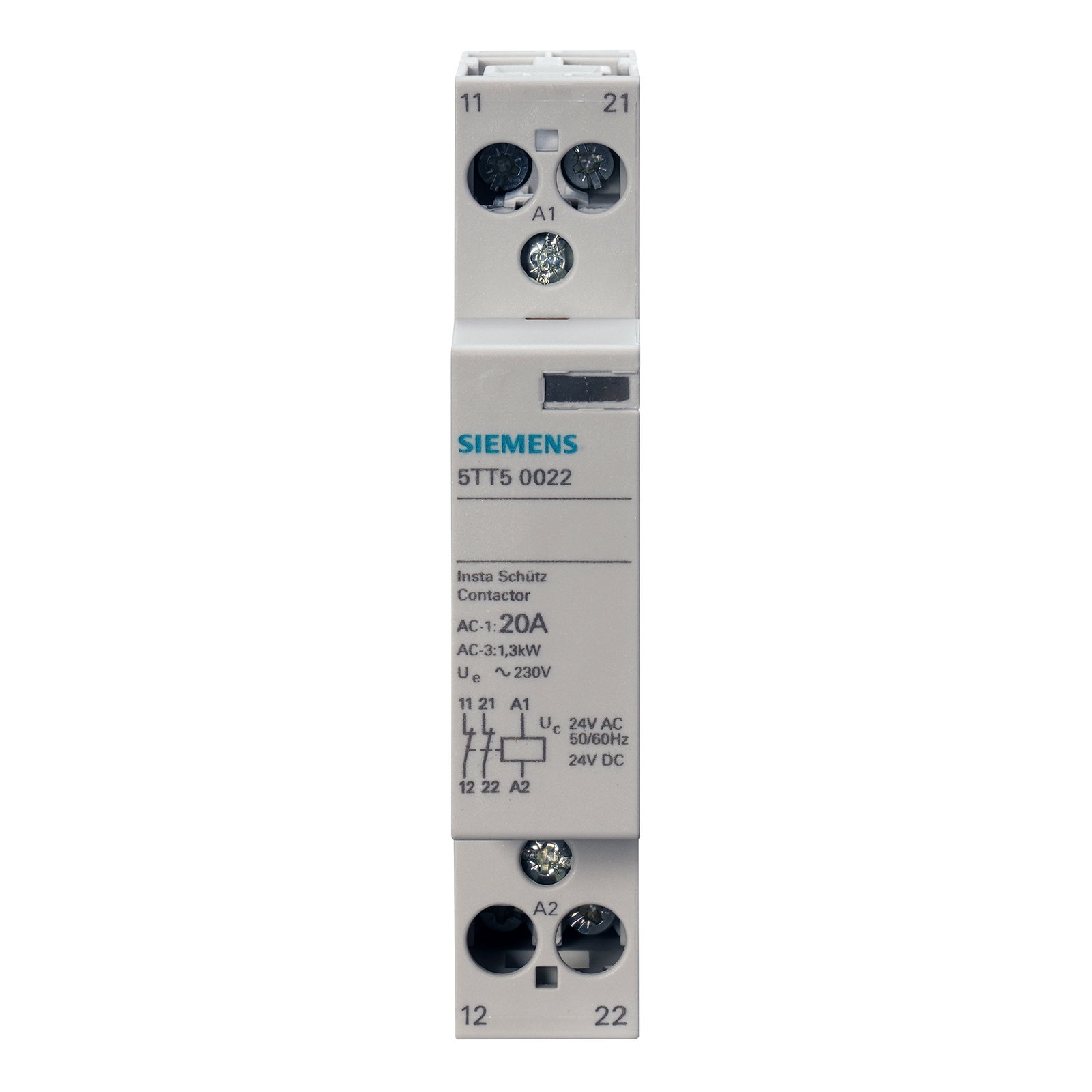 Contactor 2 NC contacts 20A control 230V AC 1MW
