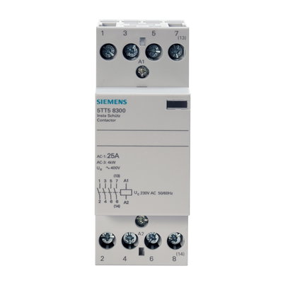 Contactor 4 NO contacts 25A control 230V AC 2MW